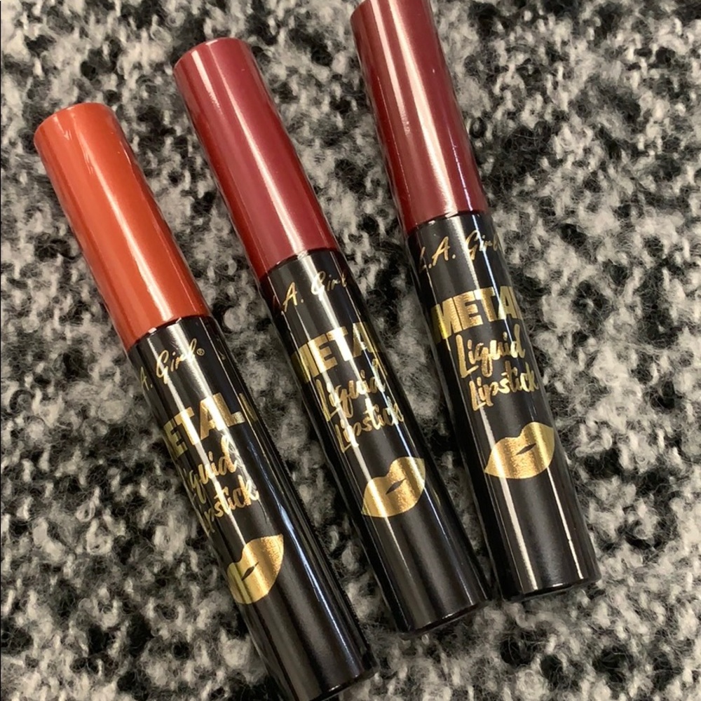 LA Girl Metal Liquid Lipstick-3pcs